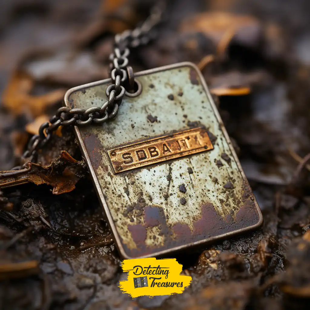 Old military tag found when metal detecting in Illinois