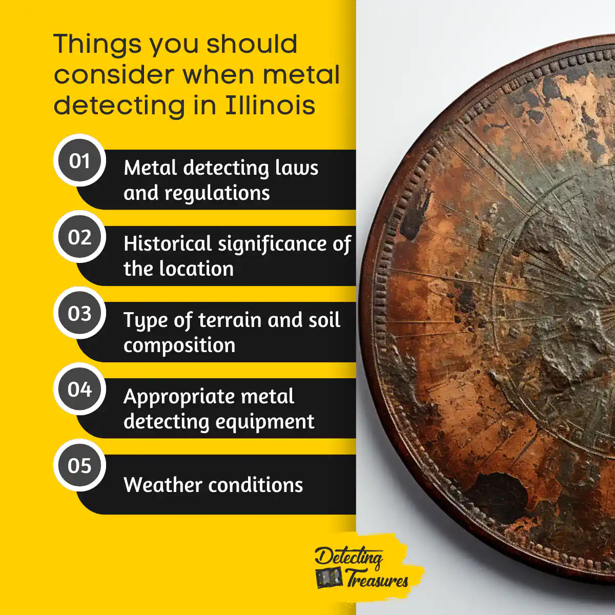 Things you should consider when metal detecting in Illinois
