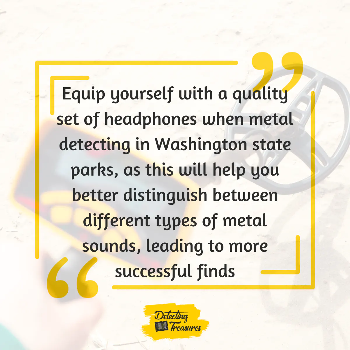 Tip for metal detecting in Washington